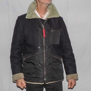 Prada Winter Coat with Fur Trim